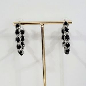 Elegant Black and Silver Earrings
